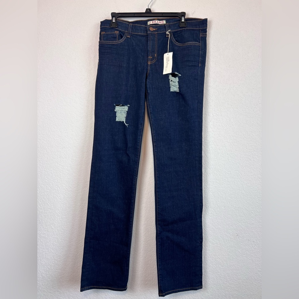 NWT: J Brand Low Rise Cigarette Leg Dark Blue Jeans Size 31